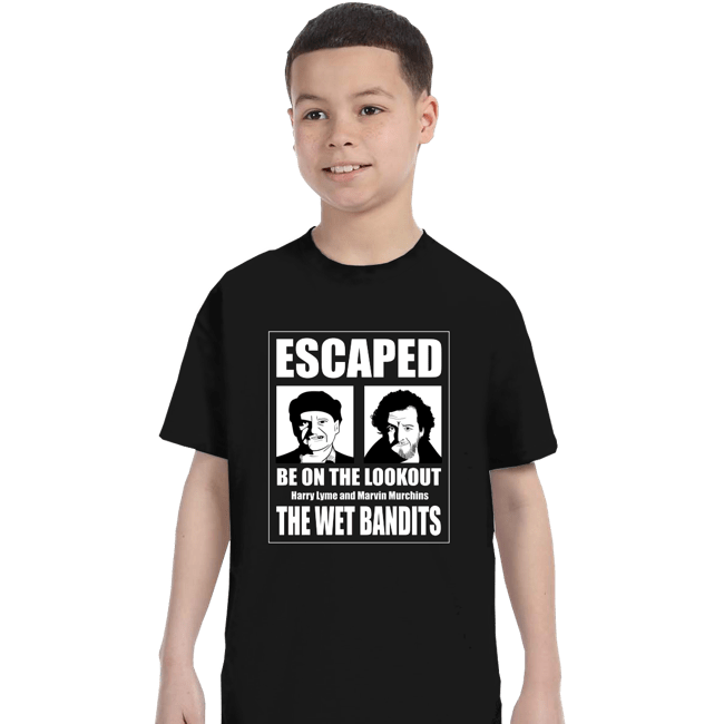 Secret_Shirts T-Shirts, Youth / XS / Black The Wet Bandits Have Escaped