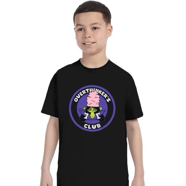 Secret_Shirts T-Shirts, Youth / XS / Black Over Thinker's Thinking Club