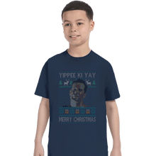 Load image into Gallery viewer, Shirts T-Shirts, Youth / XS / Navy Yippee Ki Christmas
