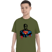 Load image into Gallery viewer, Shirts T-Shirts, Youth / XS / Military Green Return Of Kryptonian
