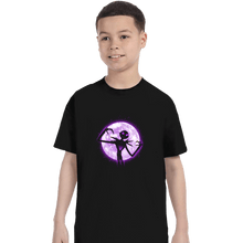 Load image into Gallery viewer, Shirts T-Shirts, Youth / XS / Black Moonlight Skeleton
