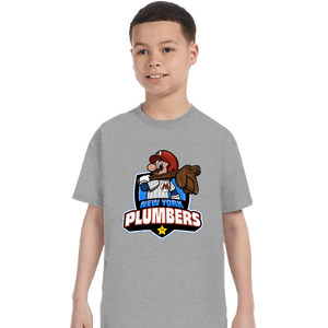Daily_Deal_Shirts T-Shirts, Youth / XS / Sports Grey Go Plumbers