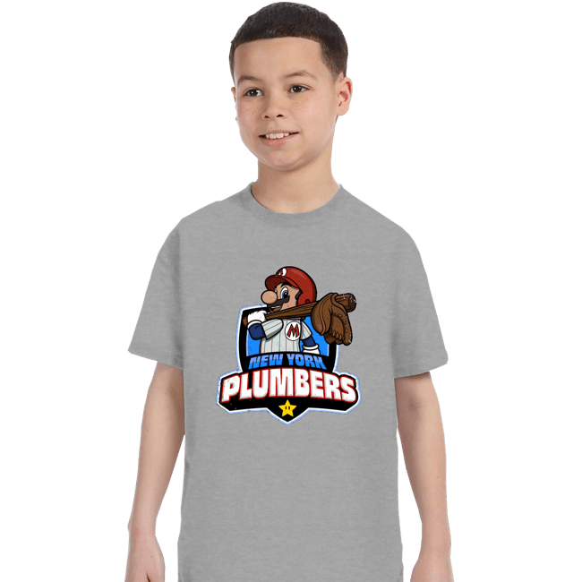 Daily_Deal_Shirts T-Shirts, Youth / XS / Sports Grey Go Plumbers