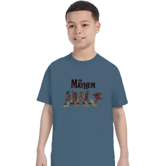 Daily_Deal_Shirts T-Shirts, Youth / XS / Indigo Blue The Mayhem