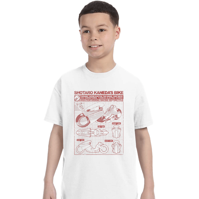 Secret_Shirts T-Shirts, Youth / XS / White Shotaro Kaneda Bike