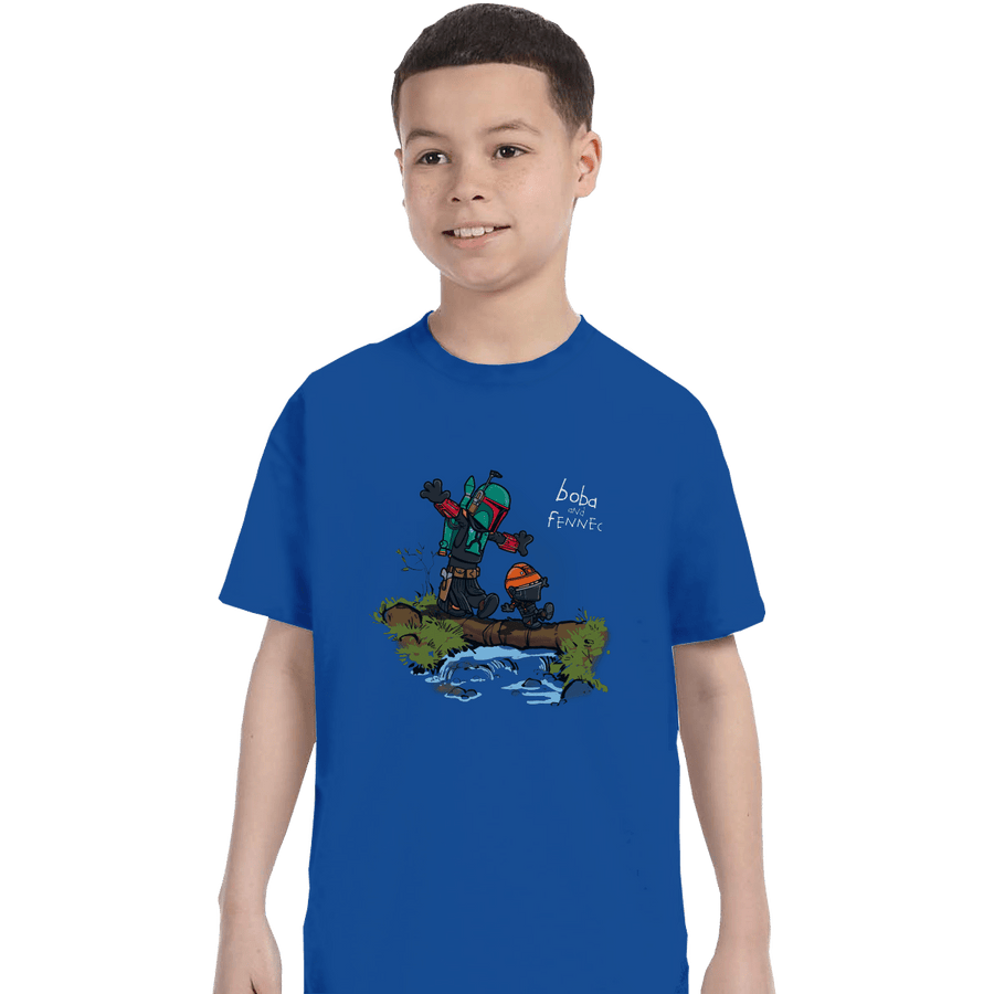 Shirts T-Shirts, Youth / XS / Royal Blue Boba And Fennec