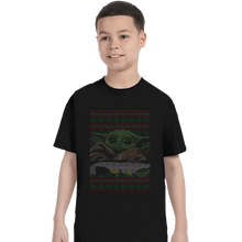 Load image into Gallery viewer, Shirts T-Shirts, Youth / XL / Black Baby Yoda Ugly Sweater
