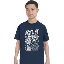 Load image into Gallery viewer, Daily_Deal_Shirts T-Shirts, Youth / XS / Navy Mando Space Lines
