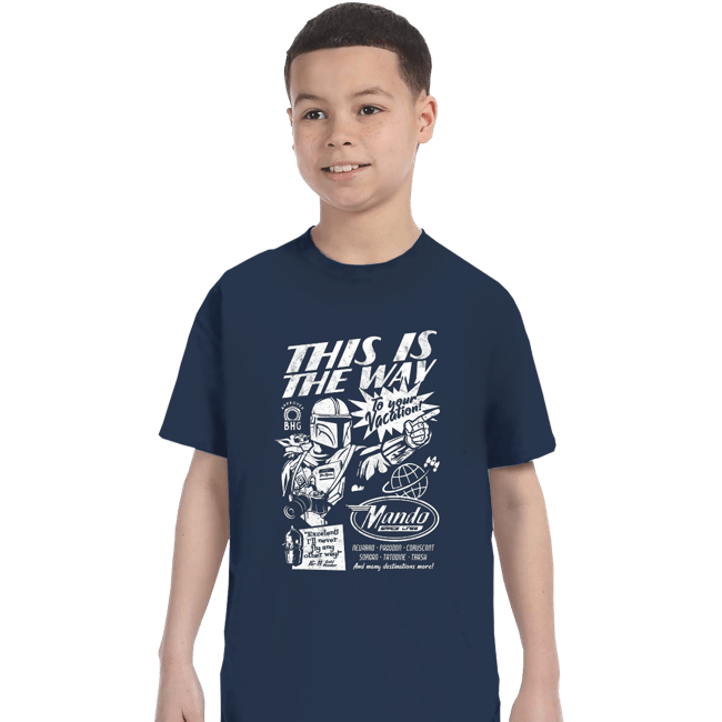 Daily_Deal_Shirts T-Shirts, Youth / XS / Navy Mando Space Lines