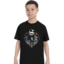 Load image into Gallery viewer, Daily_Deal_Shirts T-Shirts, Youth / XS / Black Heart Jack Skellington
