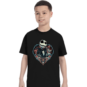 Daily_Deal_Shirts T-Shirts, Youth / XS / Black Heart Jack Skellington