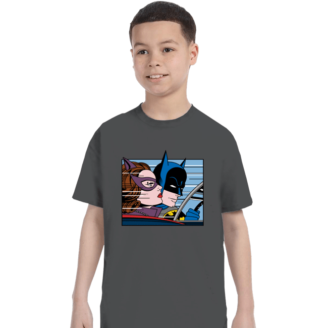 Shirts T-Shirts, Youth / XS / Charcoal In The Batmobile
