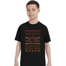 Load image into Gallery viewer, Shirts T-Shirts, Youth / XS / Black Supernaturally Ugly Sweater
