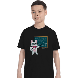 Shirts T-Shirts, Youth / XL / Black Scientist Cat