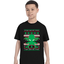 Load image into Gallery viewer, Shirts T-Shirts, Youth / XS / Black Cthulhu Cultist Christmas
