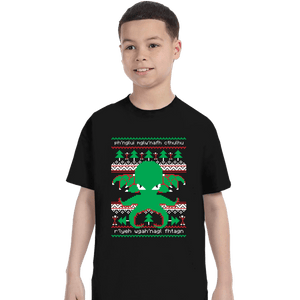 Shirts T-Shirts, Youth / XS / Black Cthulhu Cultist Christmas