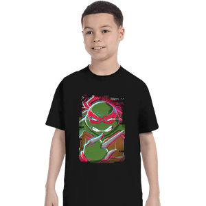 Daily_Deal_Shirts T-Shirts, Youth / XS / Black Glitch Raphael