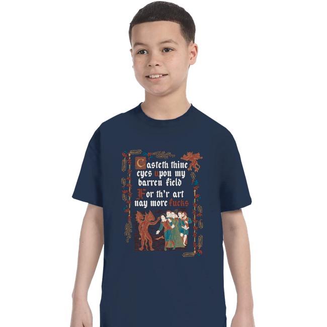 Daily_Deal_Shirts T-Shirts, Youth / XS / Navy Illuminated Fields