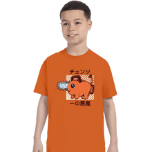 Load image into Gallery viewer, Shirts T-Shirts, Youth / XS / Orange Cute Devil Dog Big Size
