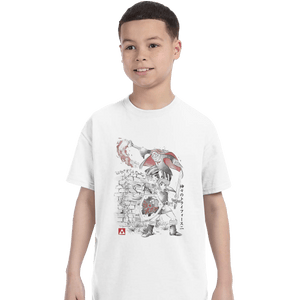 Shirts T-Shirts, Youth / XL / White Between Worlds Sumi-e