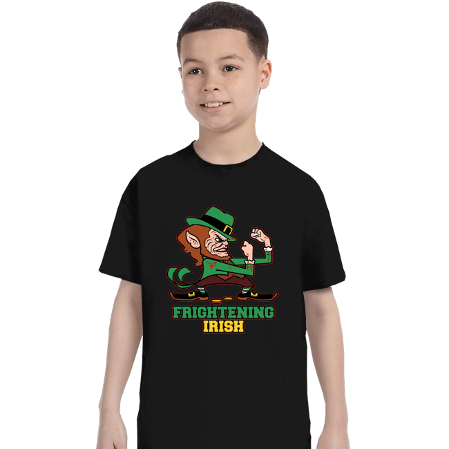 Daily_Deal_Shirts T-Shirts, Youth / XS / Black Frightening Irish