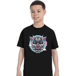 Shirts T-Shirts, Youth / XS / Black Boar Oni Mask