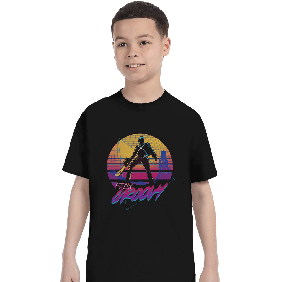 Shirts T-Shirts, Youth / XS / Black Stay Groovy