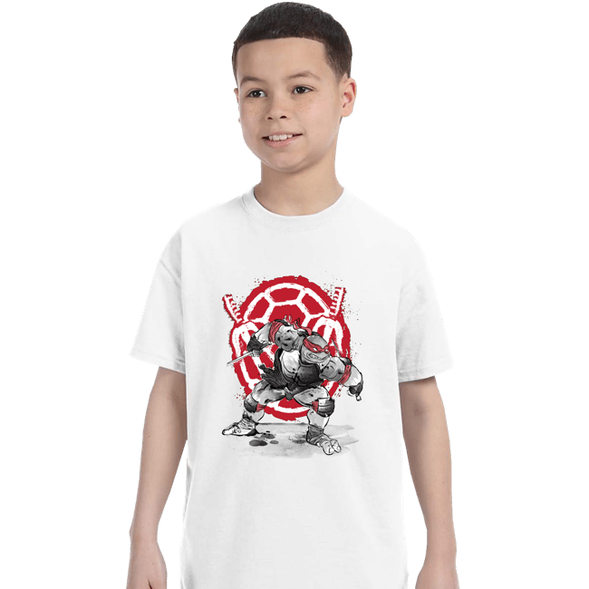 Daily_Deal_Shirts T-Shirts, Youth / XS / White Raphael Sumi-e