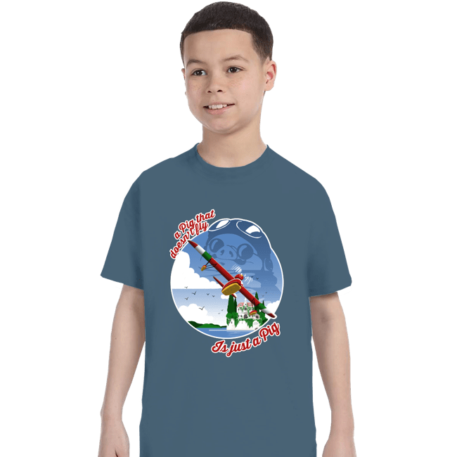 Shirts T-Shirts, Youth / XS / Indigo Blue A Pig That Doesn't Fly