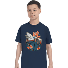 Load image into Gallery viewer, Daily_Deal_Shirts T-Shirts, Youth / XS / Navy Crow &amp; Shark
