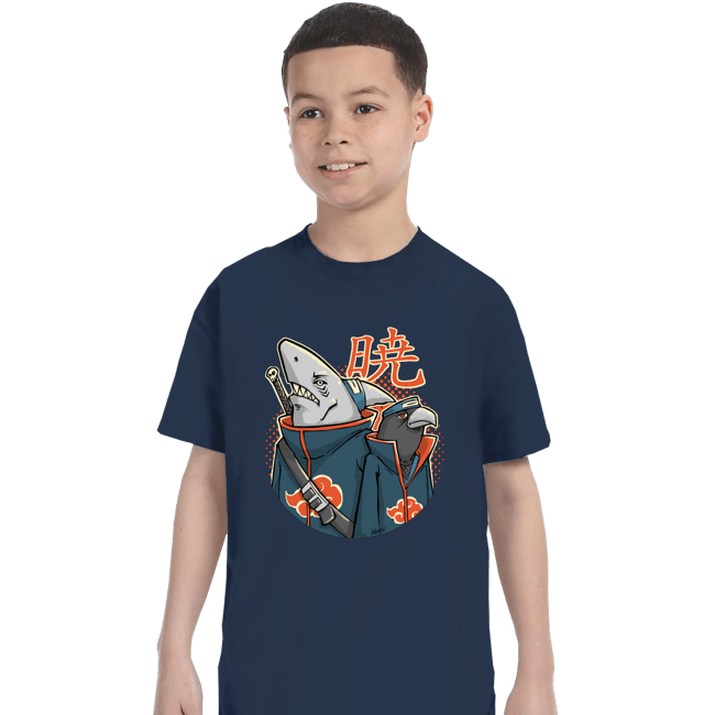 Daily_Deal_Shirts T-Shirts, Youth / XS / Navy Crow & Shark