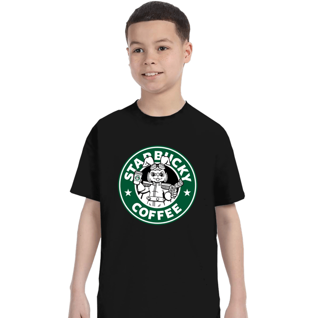 Shirts T-Shirts, Youth / XS / Black Starbucky Coffee