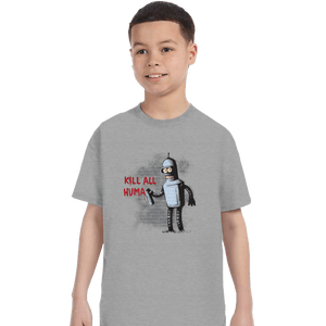 Shirts T-Shirts, Youth / XS / Sports Grey Kill All Humans