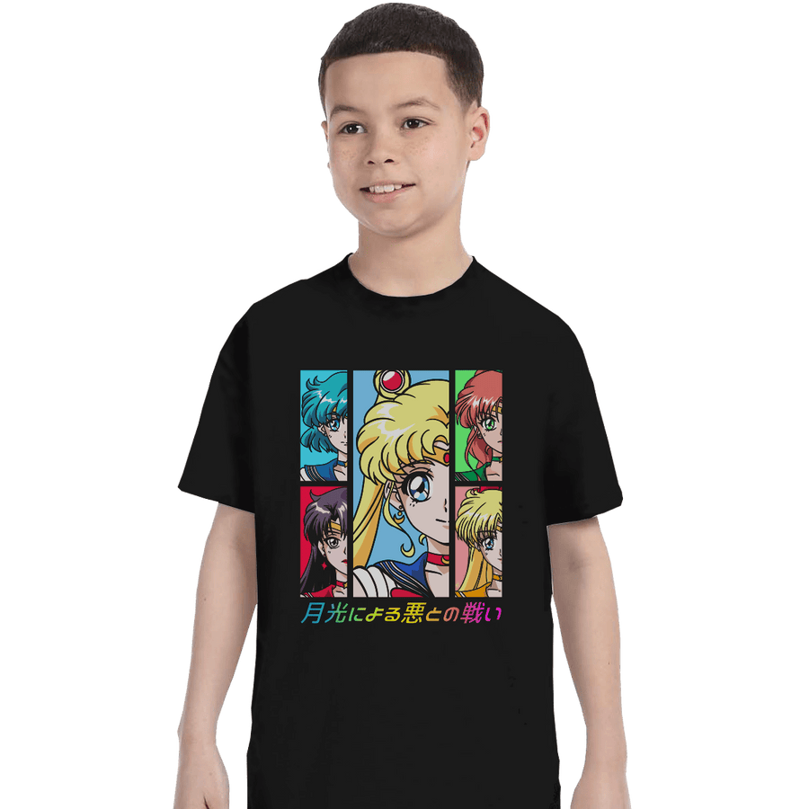 Shirts T-Shirts, Youth / XS / Black Moon Prism Power