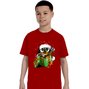 Daily_Deal_Shirts T-Shirts, Youth / XS / Red Christmas Robot