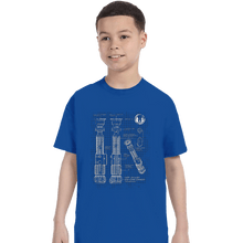 Load image into Gallery viewer, Daily_Deal_Shirts T-Shirts, Youth / XS / Royal Blue Lightside Schematics
