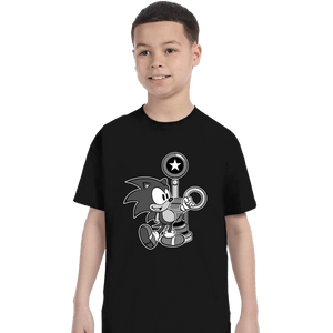 Shirts T-Shirts, Youth / XS / Black Retro Sonic