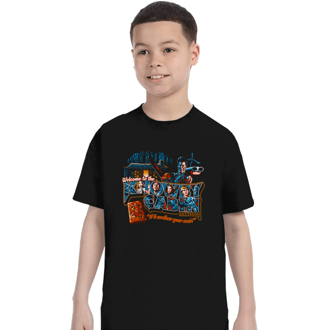 Daily_Deal_Shirts T-Shirts, Youth / XS / Black Welcome To The  Knowby Cabin