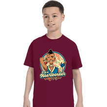 Load image into Gallery viewer, Daily_Deal_Shirts T-Shirts, Youth / XS / Maroon Heart Bender
