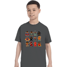 Load image into Gallery viewer, Daily_Deal_Shirts T-Shirts, Youth / XS / Charcoal Gingerbread Heroes and Villains

