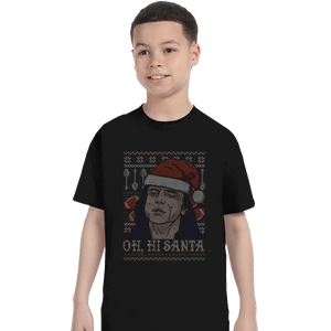 Shirts T-Shirts, Youth / XL / Black Oh hi Santa