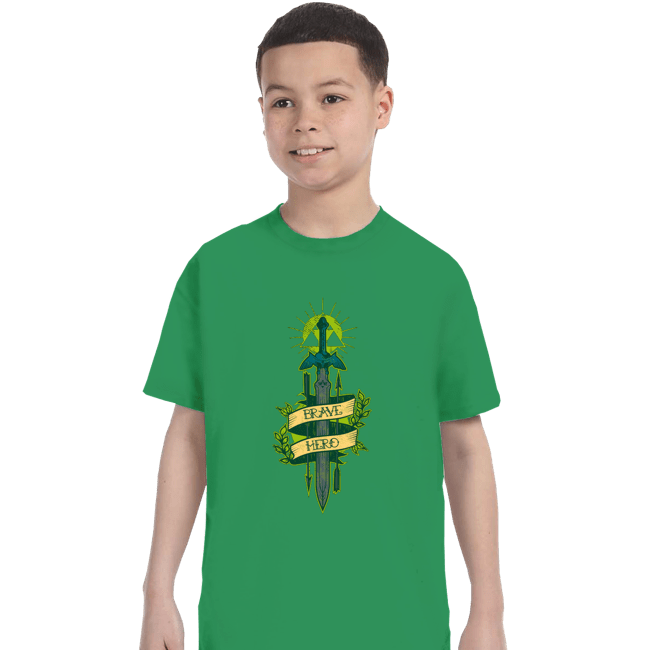 Shirts T-Shirts, Youth / XS / Irish Green Brave Hero