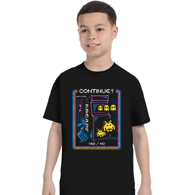 Shirts T-Shirts, Youth / XS / Black Retro Arcade