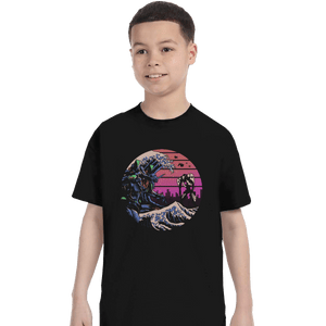 Shirts T-Shirts, Youth / XL / Black Retro Wave EVA