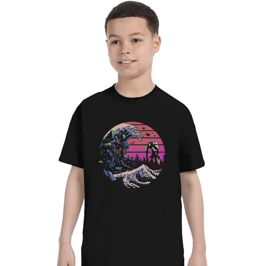 Shirts T-Shirts, Youth / XL / Black Retro Wave EVA