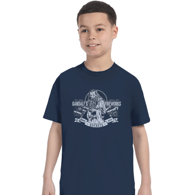 Secret_Shirts T-Shirts, Youth / XS / Navy Gandalf's Fireworks