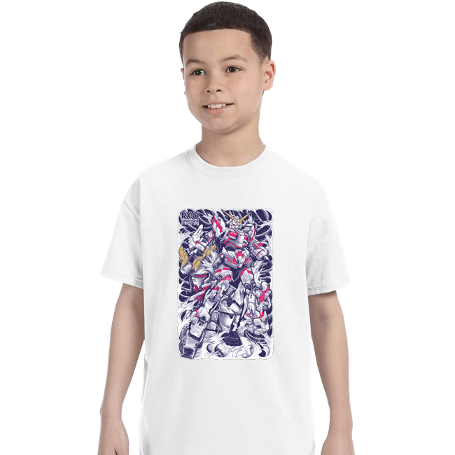 Secret_Shirts T-Shirts, Youth / XS / White Gundam Unicorn