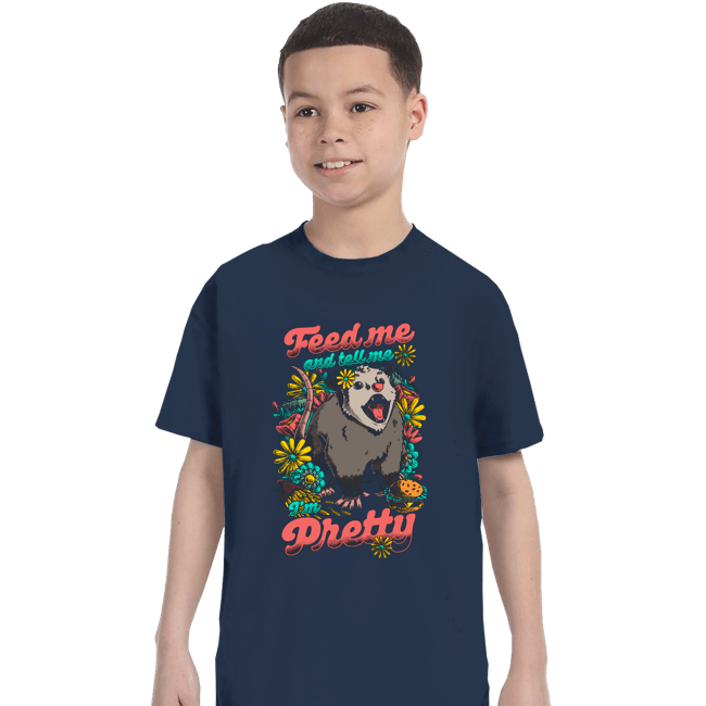 Daily_Deal_Shirts T-Shirts, Youth / XS / Navy Pretty Hungry Possum