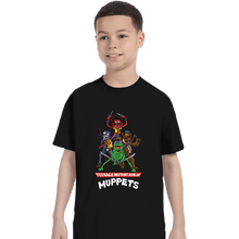 Load image into Gallery viewer, Secret_Shirts T-Shirts, Youth / XS / Black Teenage Mutant Ninja Muppets
