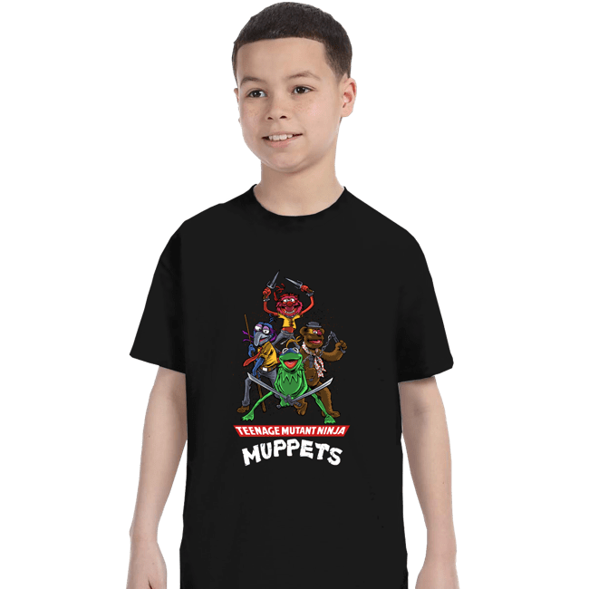 Secret_Shirts T-Shirts, Youth / XS / Black Teenage Mutant Ninja Muppets